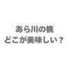 あら川の桃はどこが美味しい？品種別の味と買い方の違いを調査